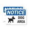 Signmission Dog Area, 10 in W x Rectangle, Vinyl Decal OS-2PACK-NS-D-710-L-15491 - alternate 1
